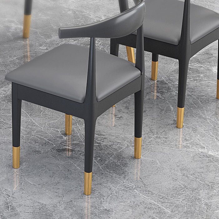 Rectangular Scandinavian Sintered Stone Dining Room Set Dining Furniture with 4 Legs Base