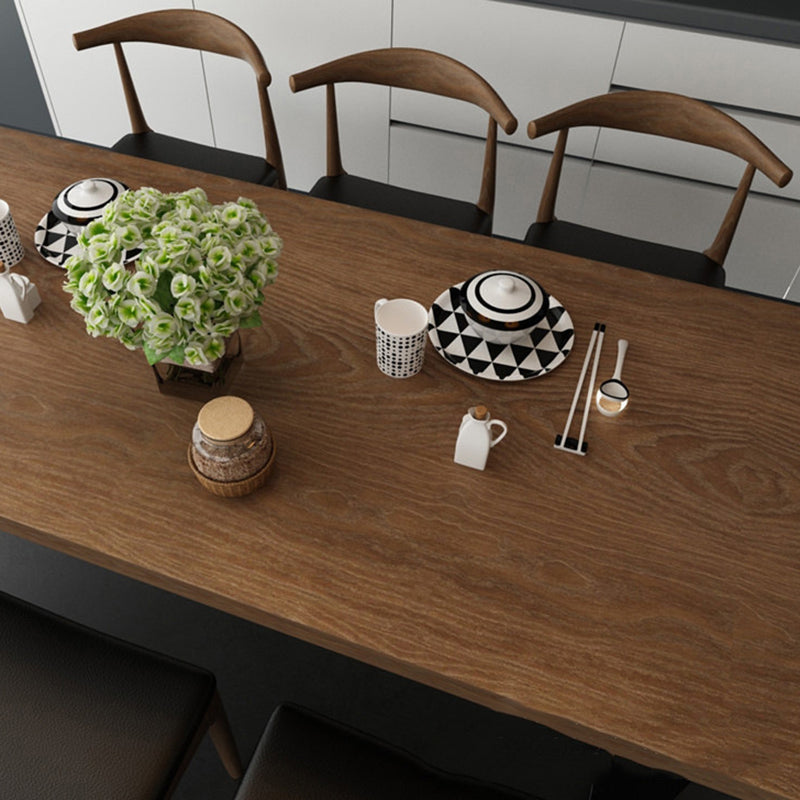 Industrial Style Solid Wood Top Dinette Set with Rectangle Shape Table Dining Room Set