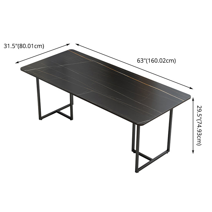 Modern Style Rectangle Shape Dinette Set Sintered Stone Top Dining Table Furniture for Dining Room