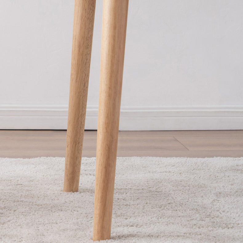 Contemporary Solid Wood Top Dining Set with 4 Legs Fixed Table Dinette Set for Restaurant