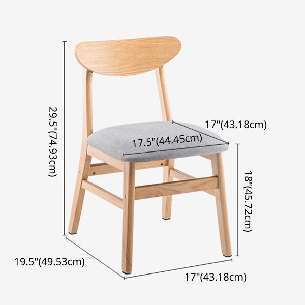 Contemporary Solid Wood Top Dining Set with 4 Legs Fixed Table Dinette Set for Restaurant