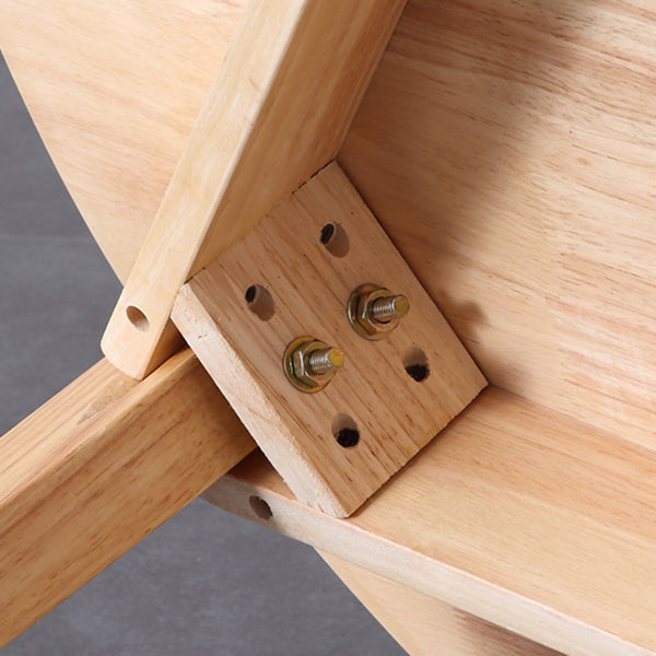 Modern Style Kitchen Dinette Set Solid Wood Top Dining Furniture Set with 3 Legs Base