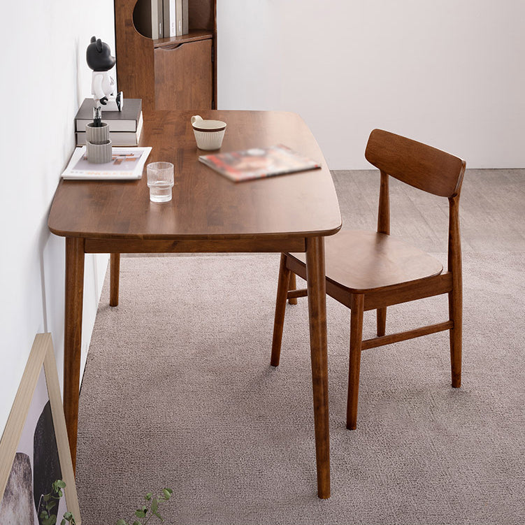 Modern Style Rectangle Dining Room Table Set Solid Wood Top Dinette Set with 4 Legs Table