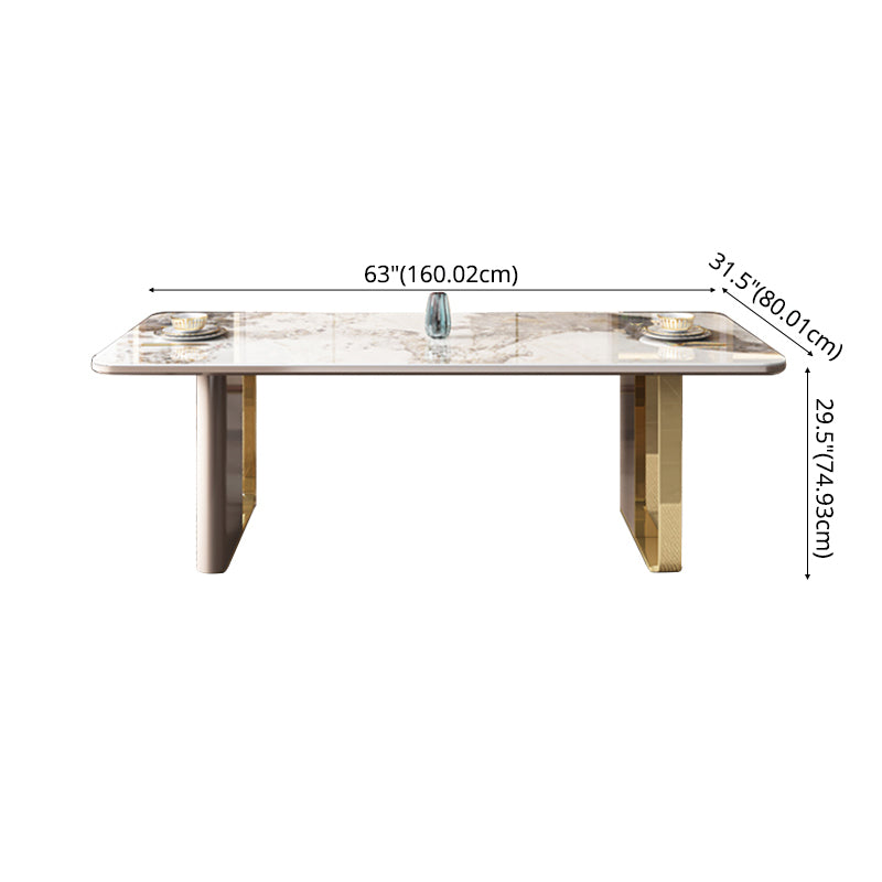 Dining Table Set Modern with Sintered Stone Dining Table and Padded Chairs