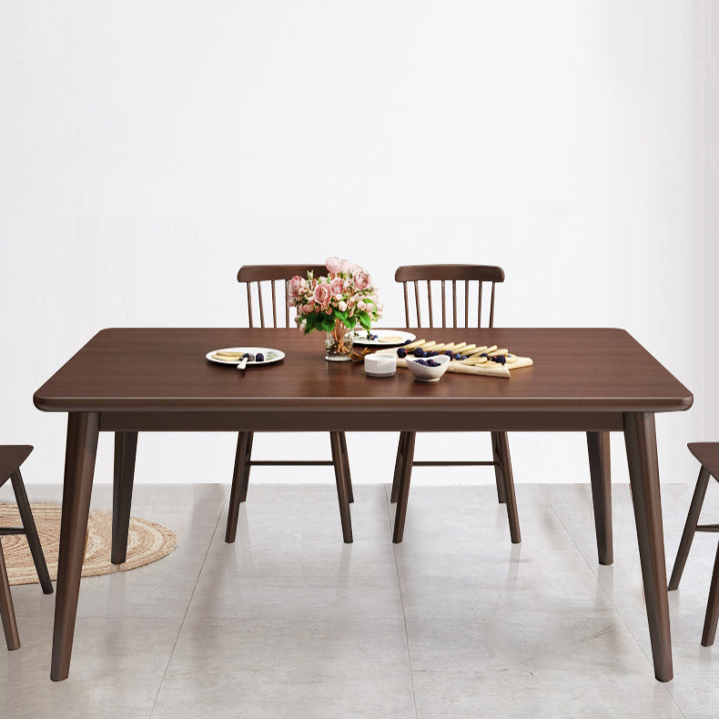 Minimalist Solid Wood Dining Set with Oak Wood Dining Table and Chairs