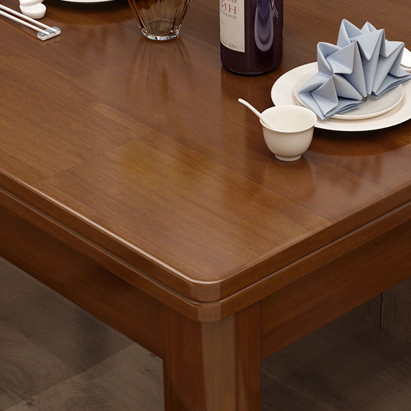 Minimalist Solid Wood Dining Sets with Rubberwood Wood Dining Table and Chairs