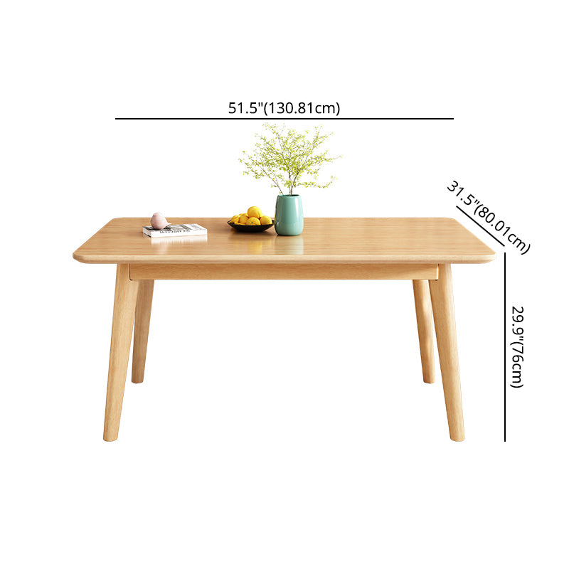 Minimalist Wooden Table Set for 4/6 with Rectangle Table Dining Set for Restaurant