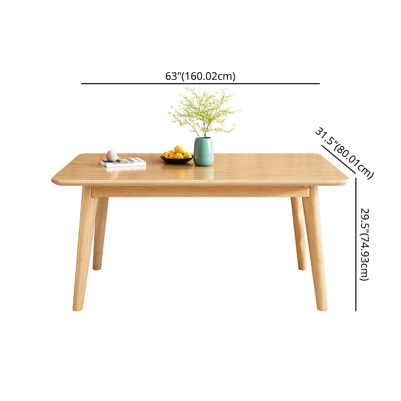 Minimalist Wooden Table Set for 4/6 with Rectangle Table Dining Set for Restaurant