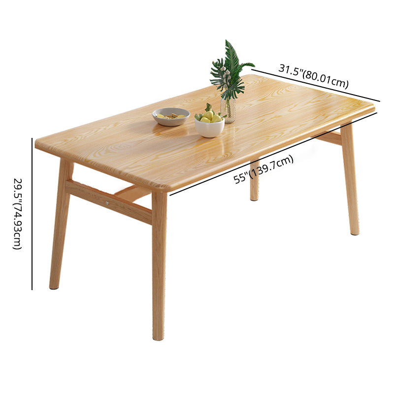 Home Modern Style MDF Dining Furniture Set Rectangle Dining Set with Wood Base