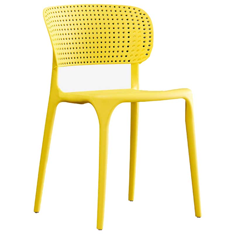 Chaise latéral en plastique de style glamour