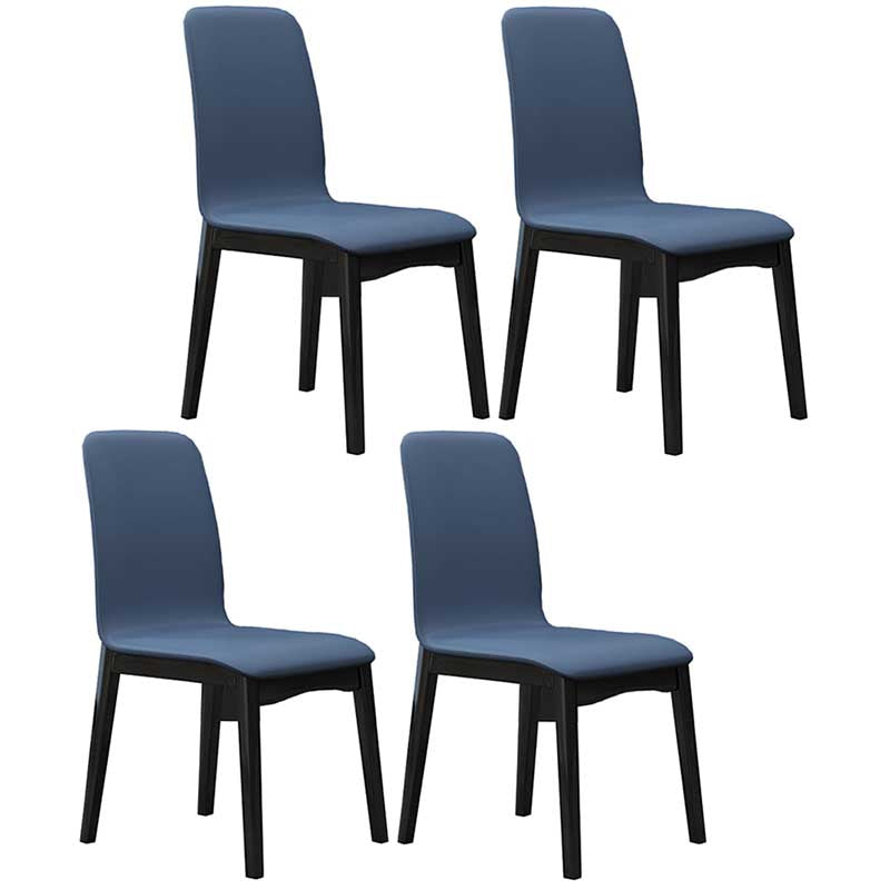 Chaise de salle à manger contemporaine en simili cuir, finition mate, chaise de salle à manger Parsons