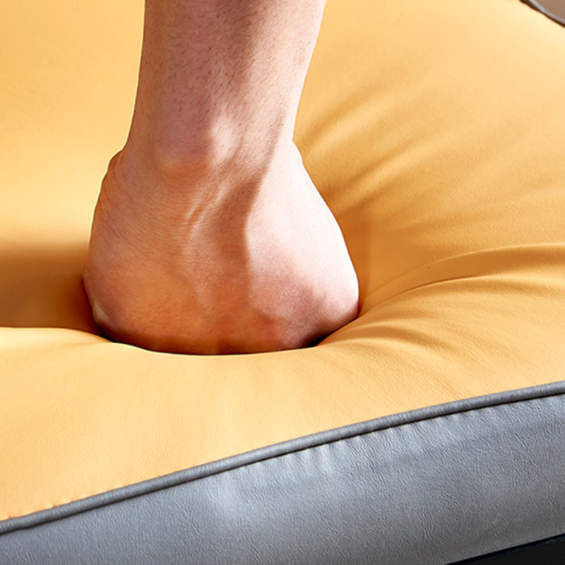 Chaise d'intérieur à base métallique de 18 pouces de large, chaise en cuir Parsons pour restaurant