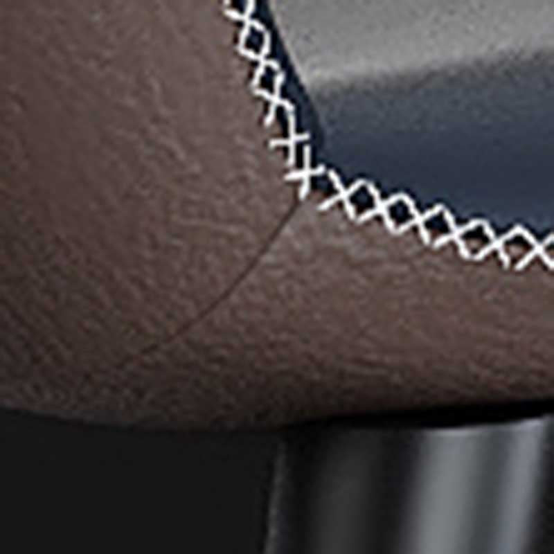 Chaise de salle à manger en cuir de style contemporain, chaise latérale à oreilles pour usage domestique