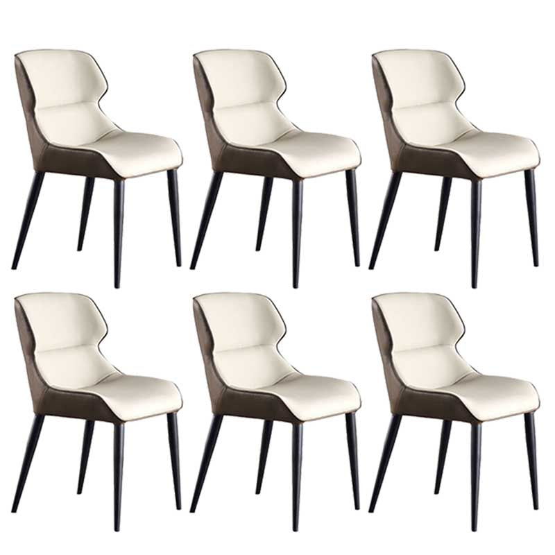 Chaise de style rembourré de style moderne chaise Parsons wingback empilable pour la maison