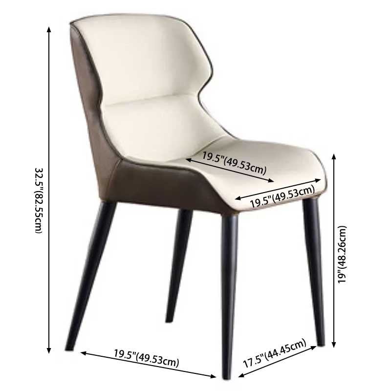 Chaise de style rembourré de style moderne chaise Parsons wingback empilable pour la maison