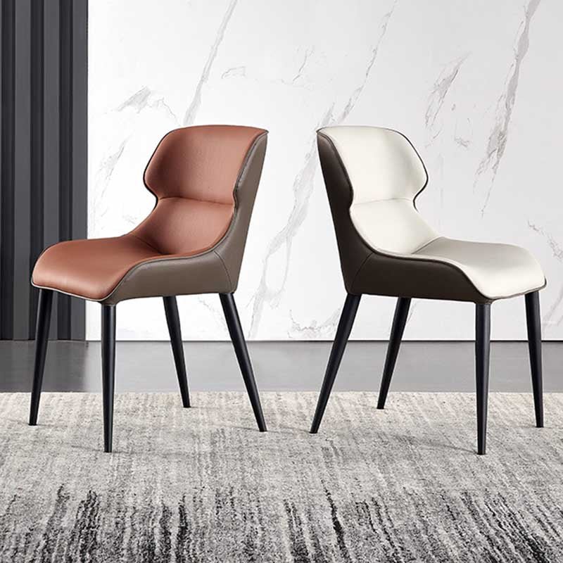 Chaise de style rembourré de style moderne chaise Parsons wingback empilable pour la maison