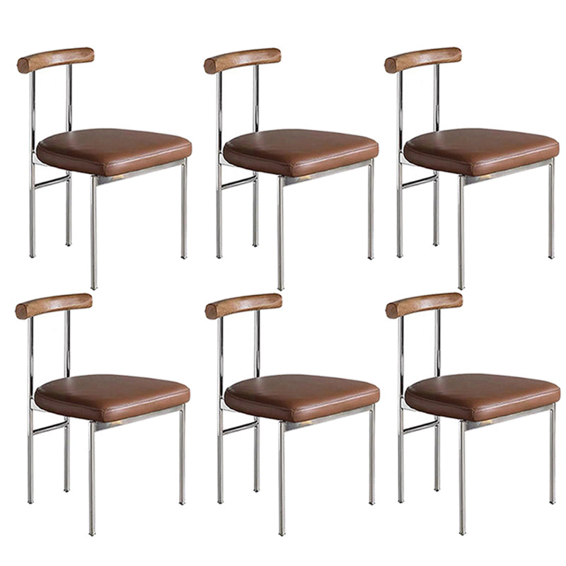Chaise latérale de salle à manger industrielle en métal, finition mate, chaise latérale arrière avec échelle