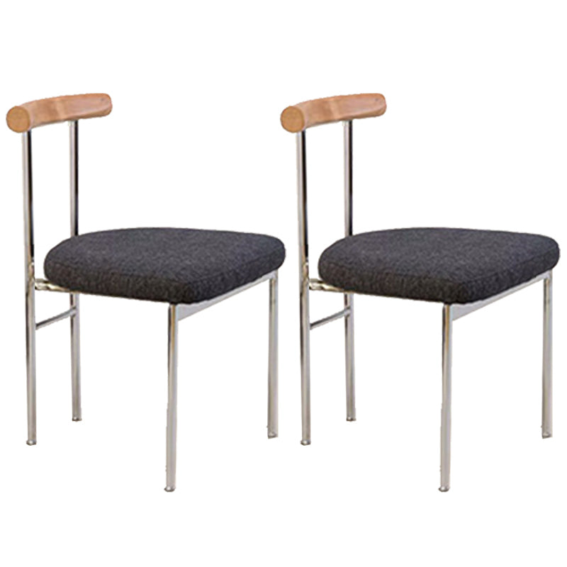 Chaise latérale de salle à manger industrielle en métal, finition mate, chaise latérale arrière avec échelle