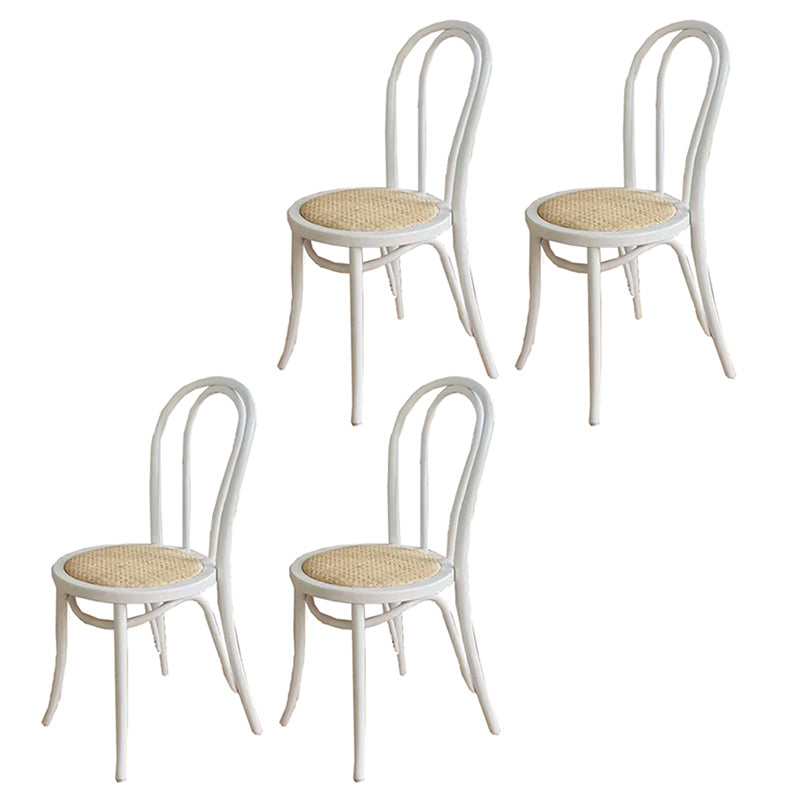 Birch Wood Contemporary Dining Room Chairs Windsor Back Side Chair Set