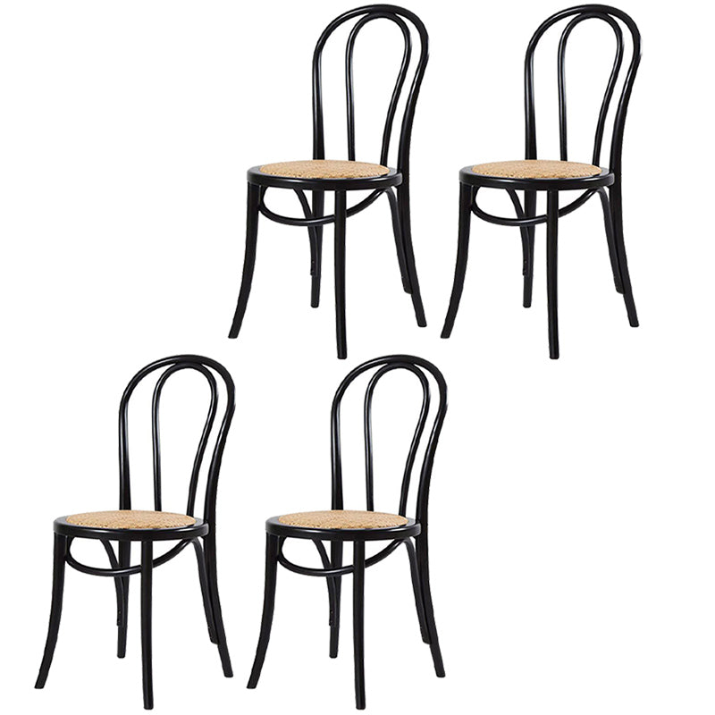 Birch Wood Contemporary Dining Room Chairs Windsor Back Side Chair Set