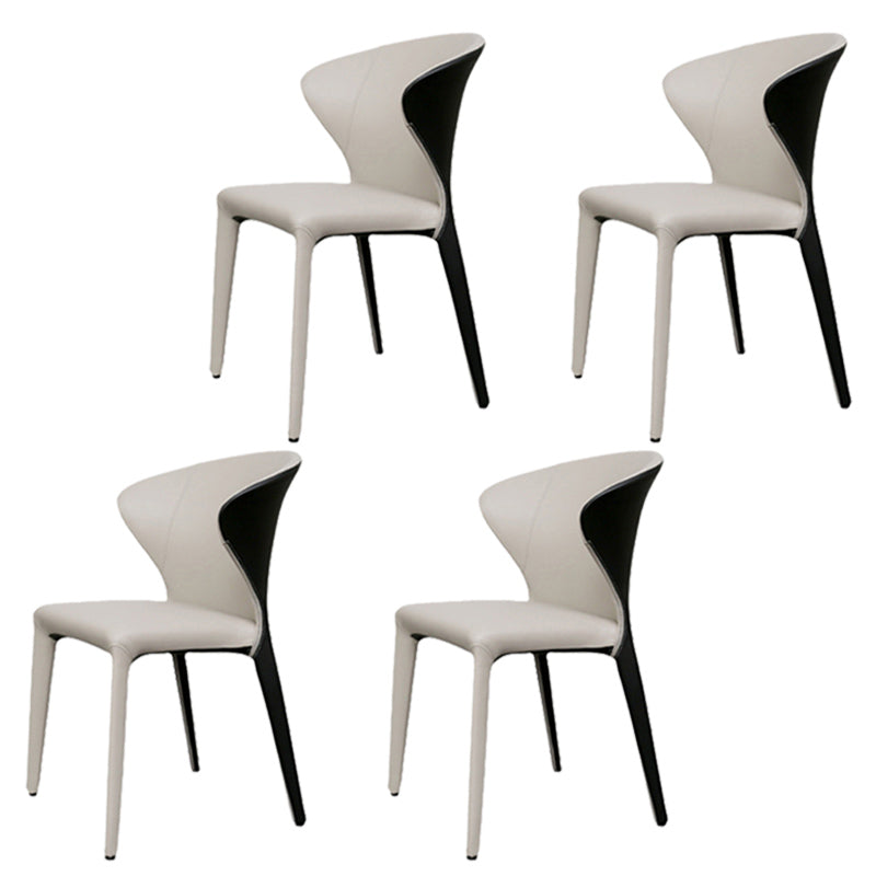 Chaise de salle à manger contemporaine, chaise d'appoint à oreilles avec 4 pieds en métal pour un usage domestique
