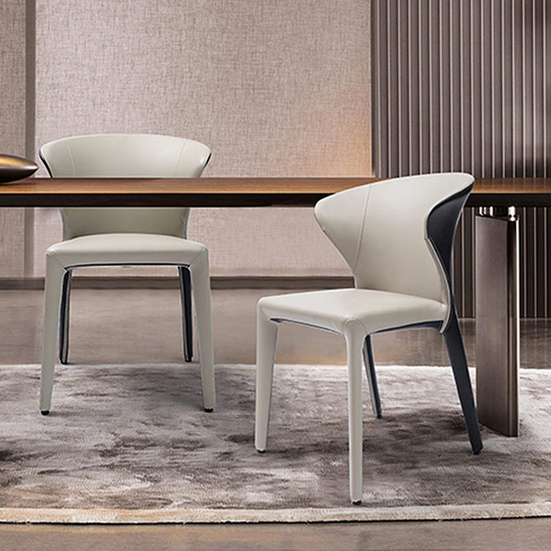 Chaise de salle à manger contemporaine, chaise d'appoint à oreilles avec 4 pieds en métal pour un usage domestique