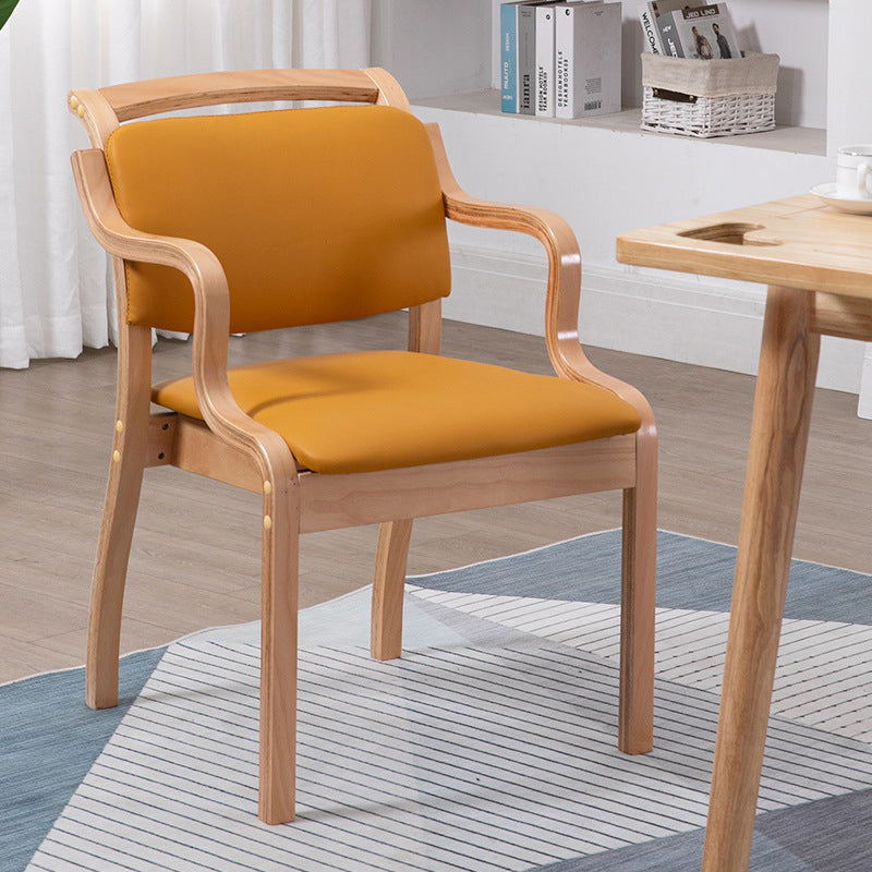 Ensembles de chaises latérales de salle à manger à dossier ouvert de chaise intérieure-extérieure en bois de style moderne