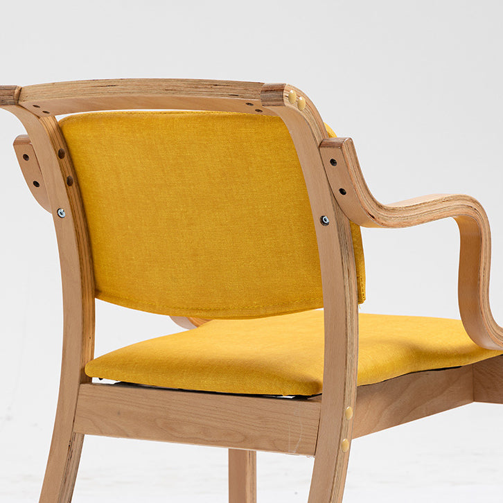 Ensembles de chaises latérales de salle à manger à dossier ouvert de chaise intérieure-extérieure en bois de style moderne