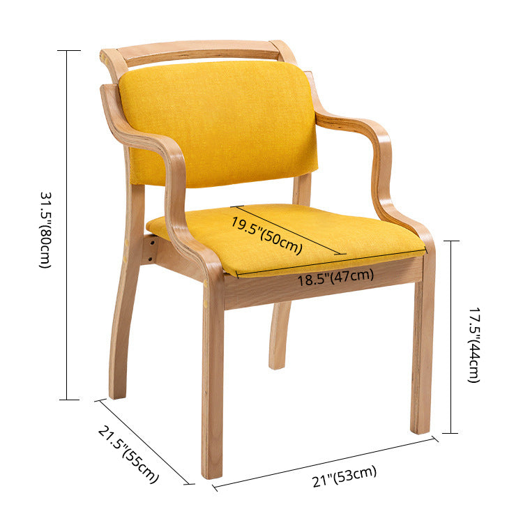 Ensembles de chaises latérales de salle à manger à dossier ouvert de chaise intérieure-extérieure en bois de style moderne