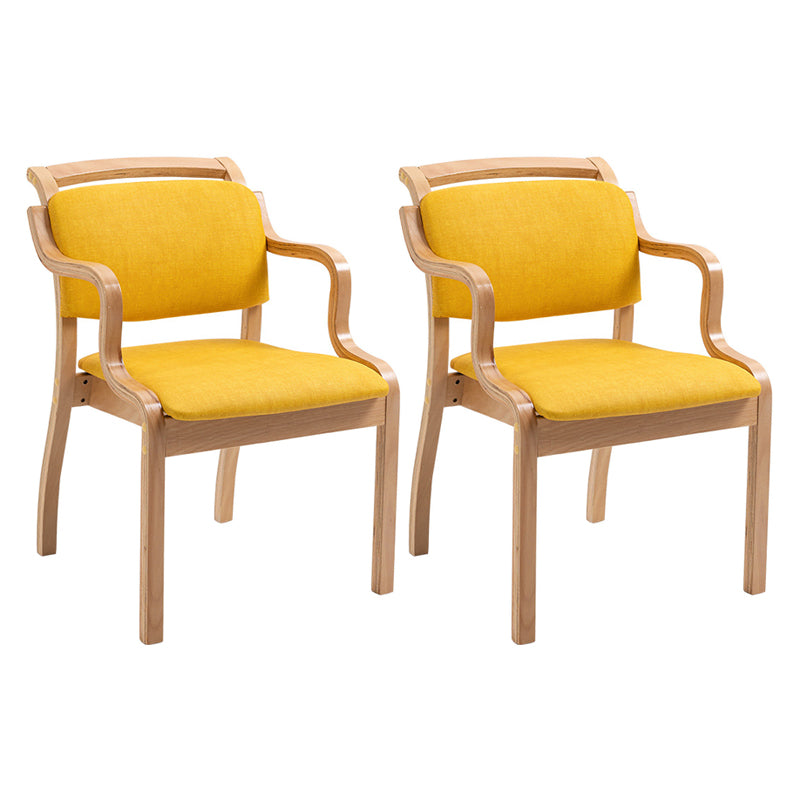 Ensembles de chaises latérales de salle à manger à dossier ouvert de chaise intérieure-extérieure en bois de style moderne