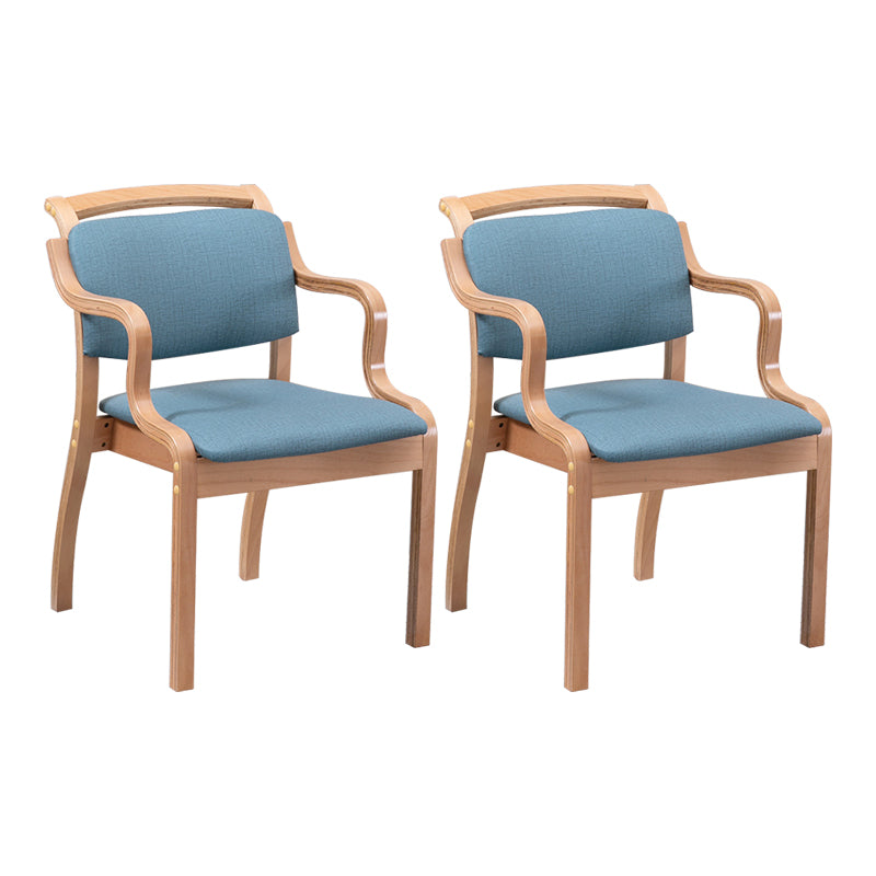 Ensembles de chaises latérales de salle à manger à dossier ouvert de chaise intérieure-extérieure en bois de style moderne