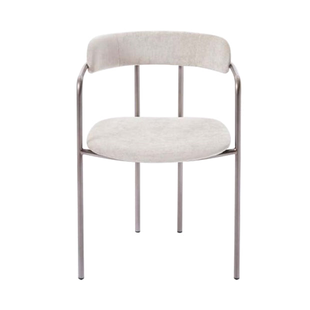 Contemporary Kitchen Dining Arm Chair Mental Opening Back Dining Arm Chair