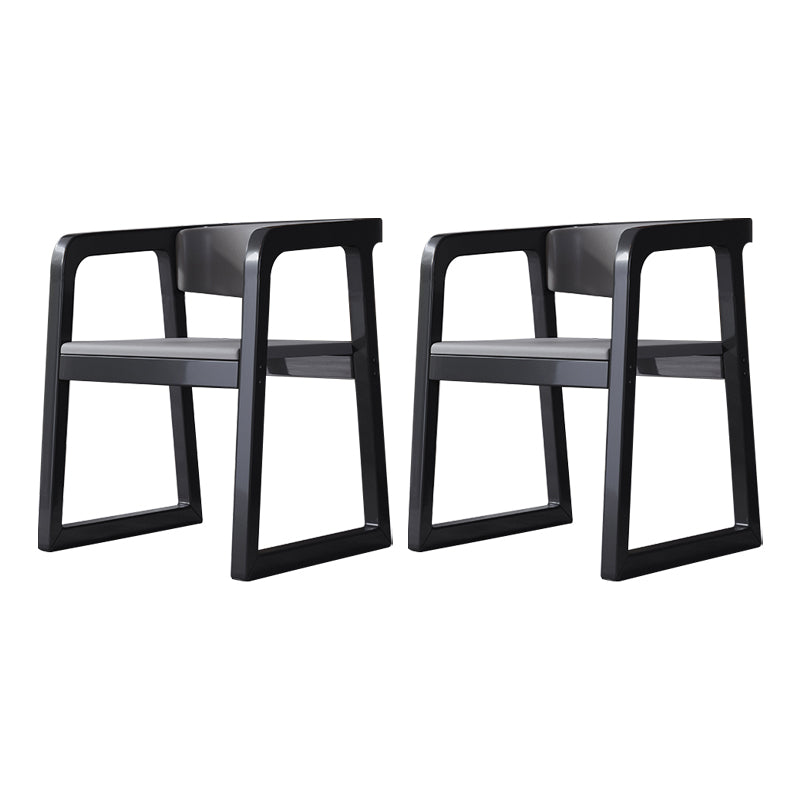 Wood Contemporary Style Indoor with Arm Chair Open Back Dining Side Chairs