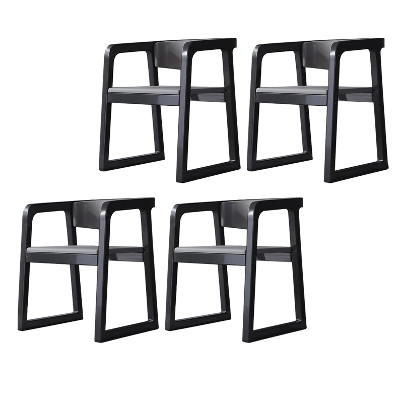 Wood Contemporary Style Indoor with Arm Chair Open Back Dining Side Chairs