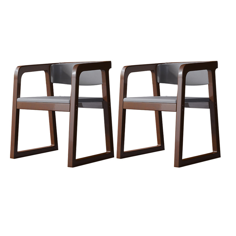 Wood Contemporary Style Indoor with Arm Chair Open Back Dining Side Chairs