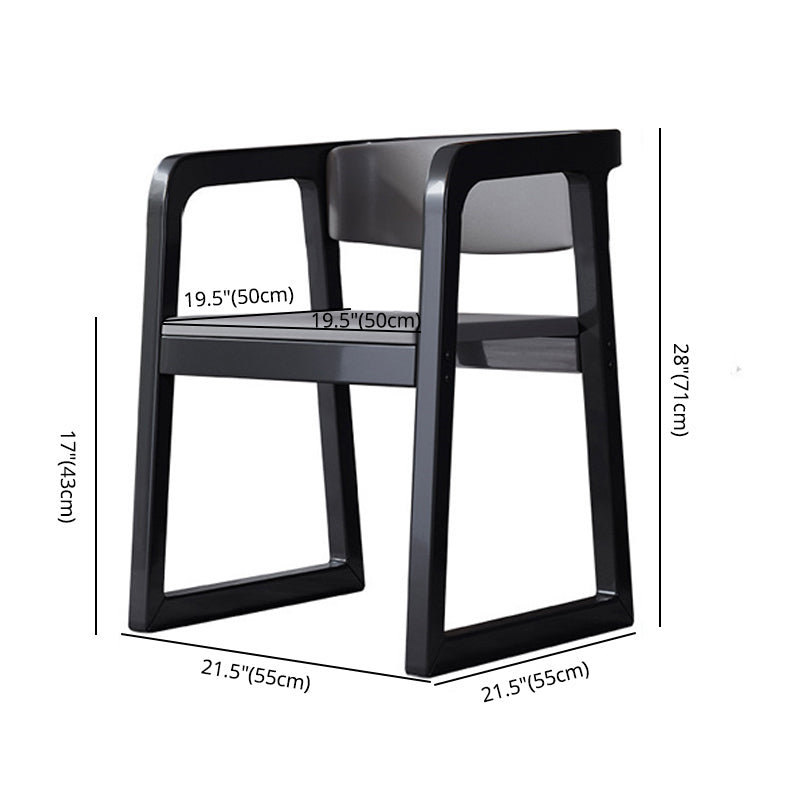 Wood Contemporary Style Indoor with Arm Chair Open Back Dining Side Chairs