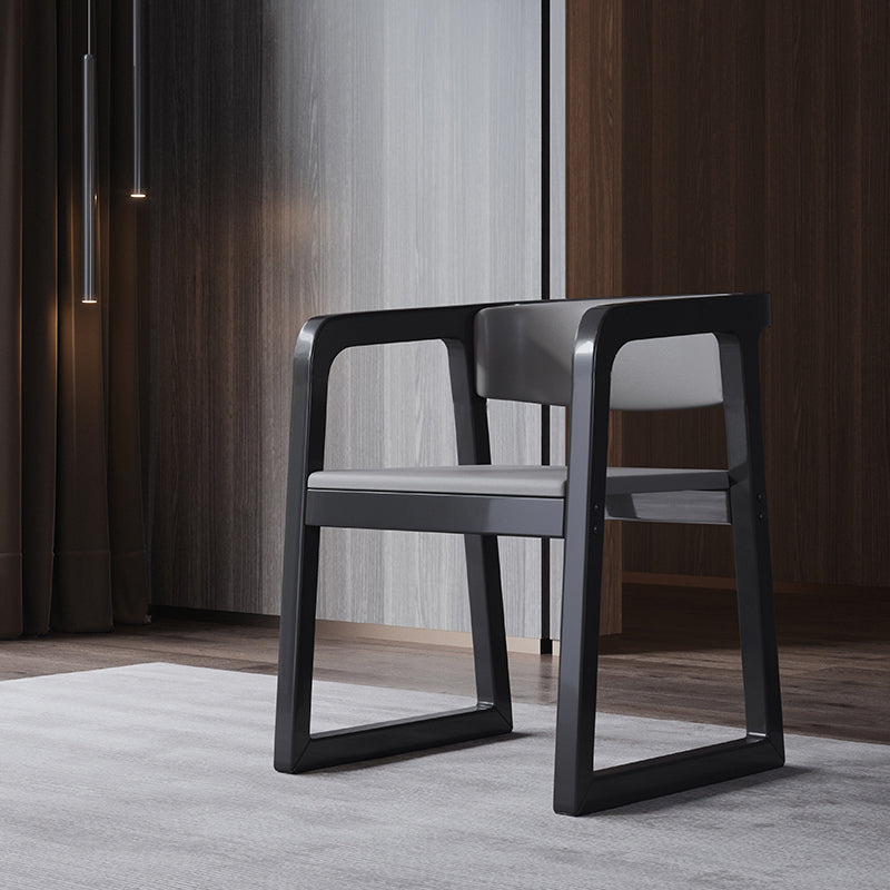Wood Contemporary Style Indoor with Arm Chair Open Back Dining Side Chairs