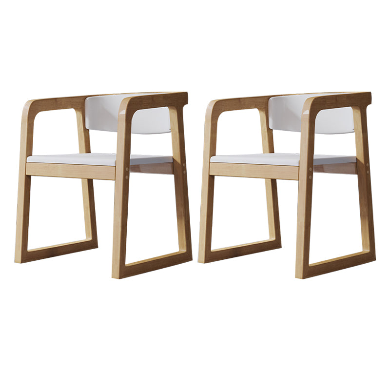 Wood Contemporary Style Indoor with Arm Chair Open Back Dining Side Chairs