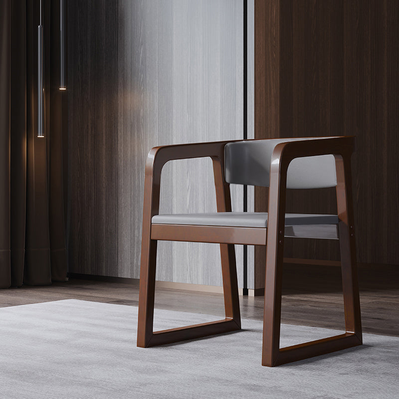 Wood Contemporary Style Indoor with Arm Chair Open Back Dining Side Chairs