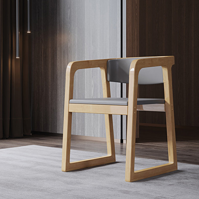 Wood Contemporary Style Indoor with Arm Chair Open Back Dining Side Chairs