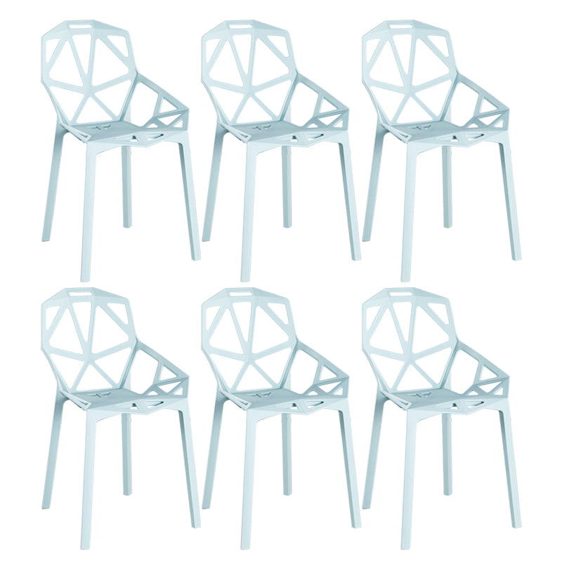 Chaise d'appoint scandinave pour maison, nid d'oiseau, dossier croisé, chaise de salle à manger en plastique
