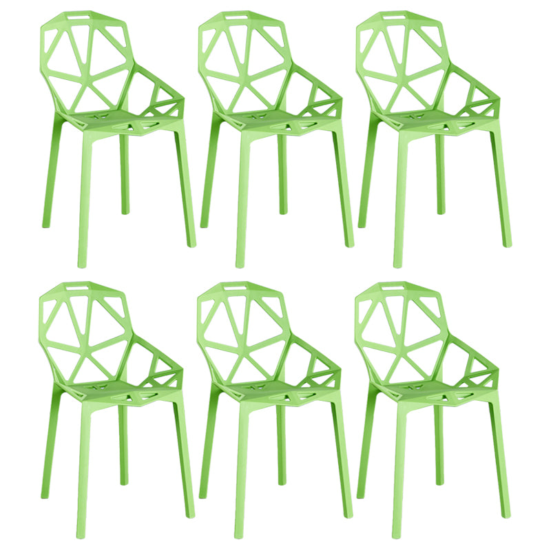 Chaise d'appoint scandinave pour maison, nid d'oiseau, dossier croisé, chaise de salle à manger en plastique