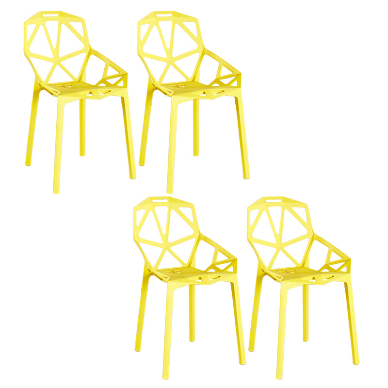 Chaise d'appoint scandinave pour maison, nid d'oiseau, dossier croisé, chaise de salle à manger en plastique