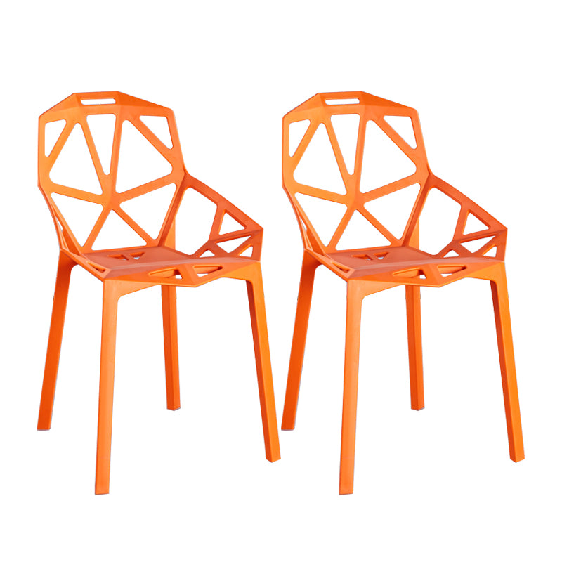 Chaise d'appoint scandinave pour maison, nid d'oiseau, dossier croisé, chaise de salle à manger en plastique
