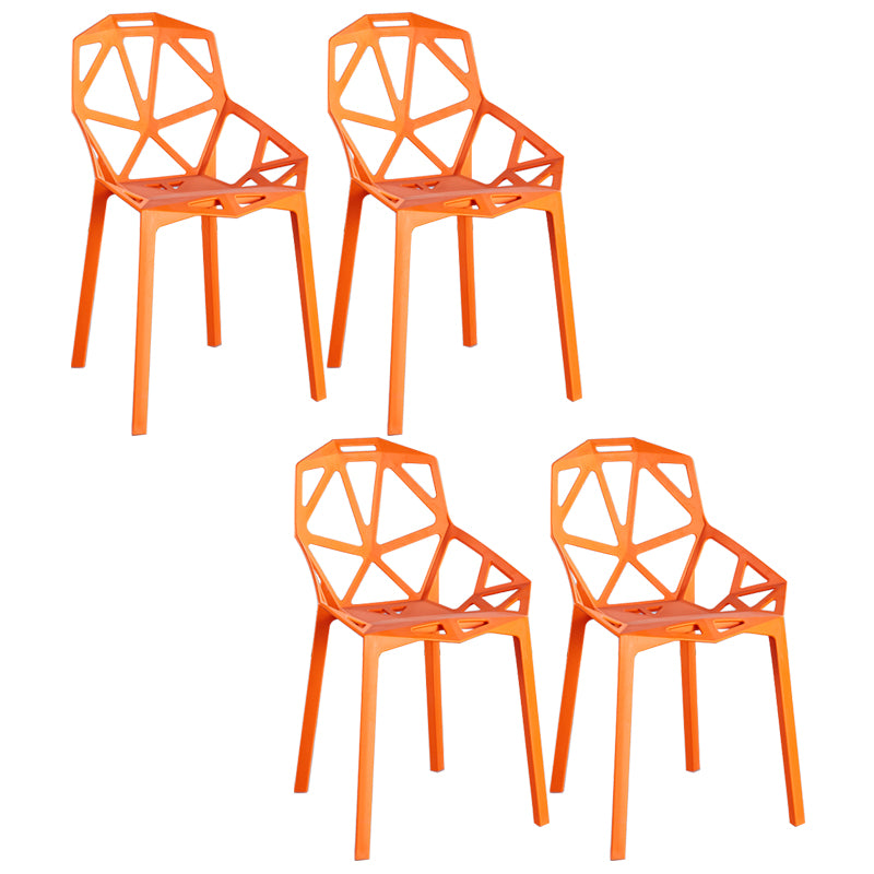 Chaise d'appoint scandinave pour maison, nid d'oiseau, dossier croisé, chaise de salle à manger en plastique