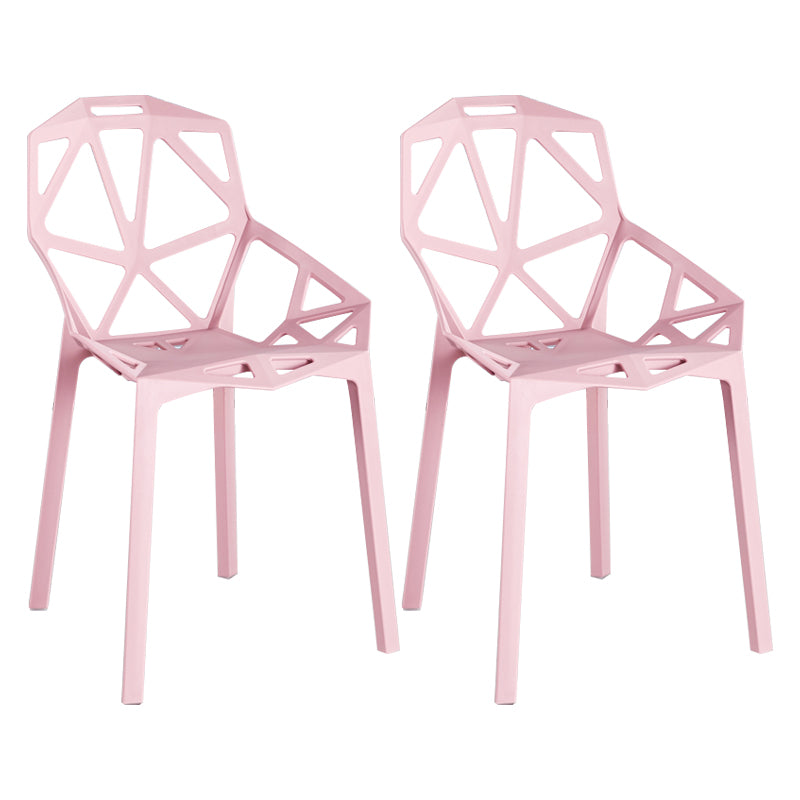 Chaise d'appoint scandinave pour maison, nid d'oiseau, dossier croisé, chaise de salle à manger en plastique