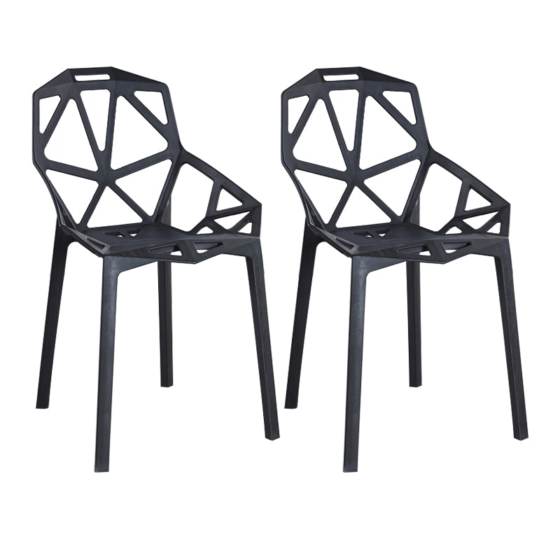 Chaise d'appoint scandinave pour maison, nid d'oiseau, dossier croisé, chaise de salle à manger en plastique