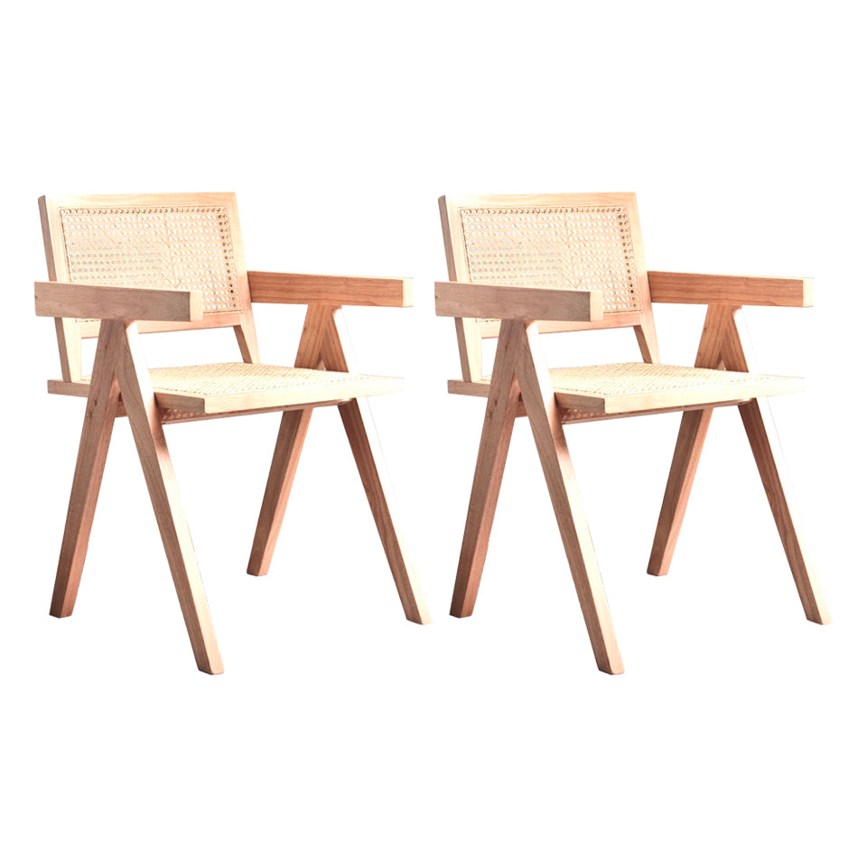 Contemporary Dining Room Chair 20'' Wide Open Arm Chair with 4 Wood Legs for Home Use