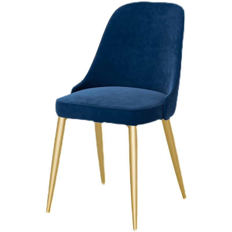 Chaise de salle à manger à dossier solide mental moderne, chaise de cuisine dorée à manger