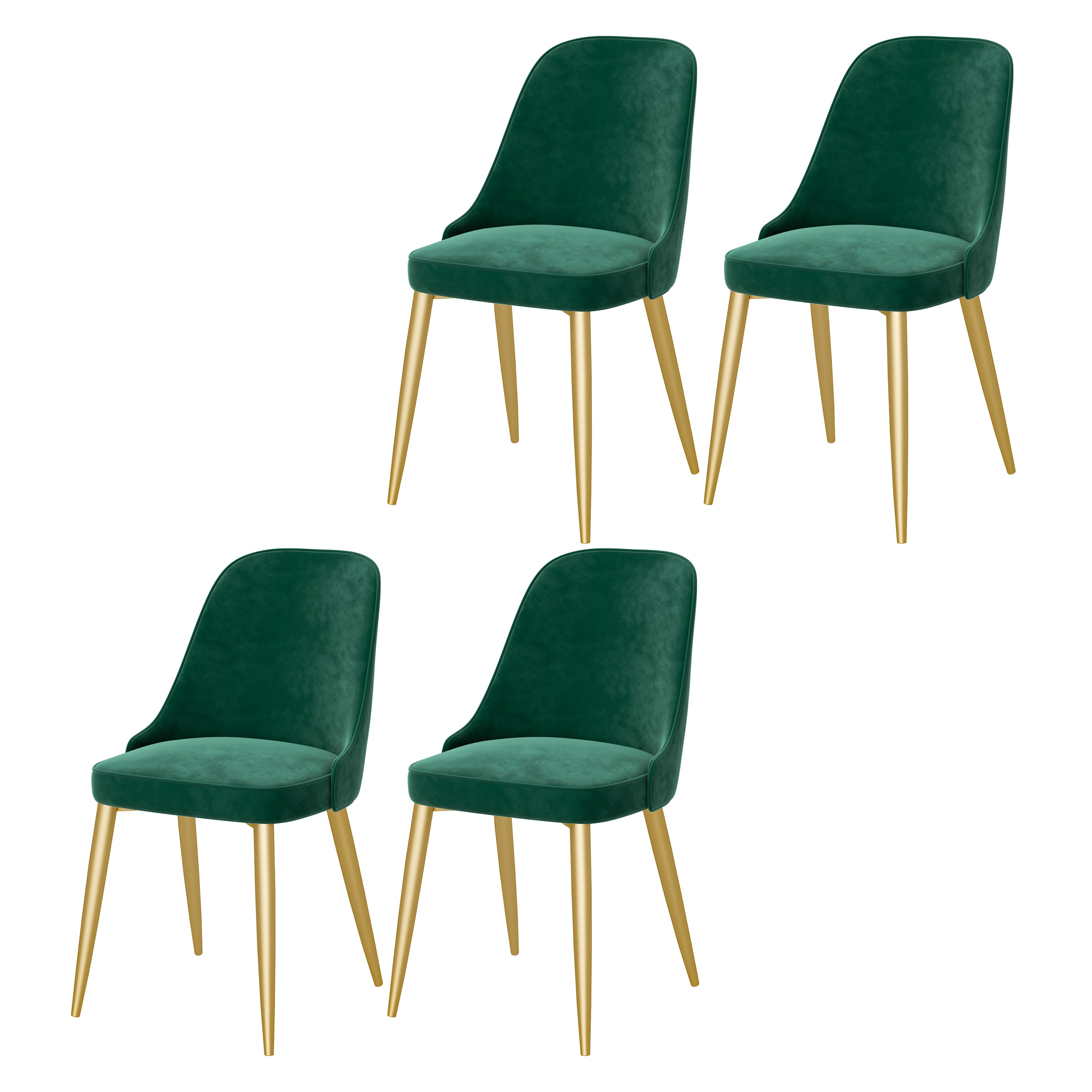Chaise de salle à manger à dossier solide mental moderne, chaise de cuisine dorée à manger